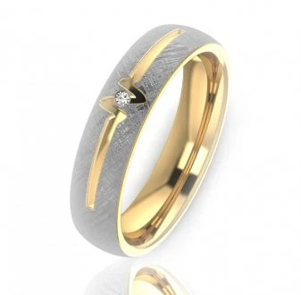 Mobile Preview: Schmale Damenring Edelstahl glänzend H107